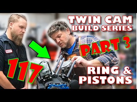 Harley Engine Build Twin Cam 117 Build Part 3 - Pistons and Rings - Kevin Baxter - Baxters Garage