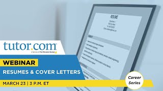 Resumes and Cover Letters | Career Series | Tutor.com