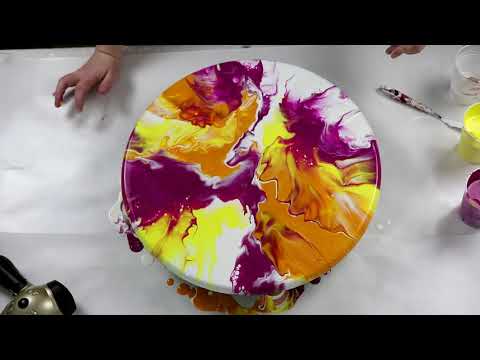 (384) Dutch Pour with My Favorite Colors!! Acrylic Pouring Technique