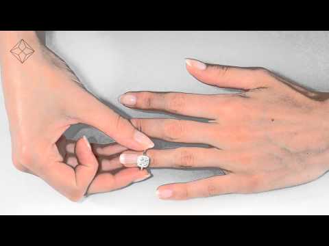 Diamond 0.70ct and 18K White Gold Cluster Ring - FT79