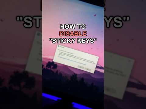 How to DISABLE sticky keys😱 #technology #pc #stickykeys #windows