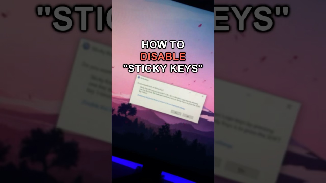 How to DISABLE sticky keys😱 #technology #pc #stickykeys #windows