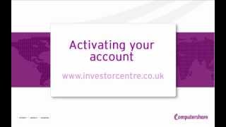 Investor Centre (UK) - How to activate your account