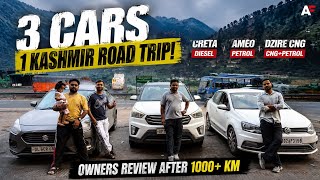 Which Car is Best for a Kashmir Road Trip? | Creta, Ameo & Dzire CNG Tested