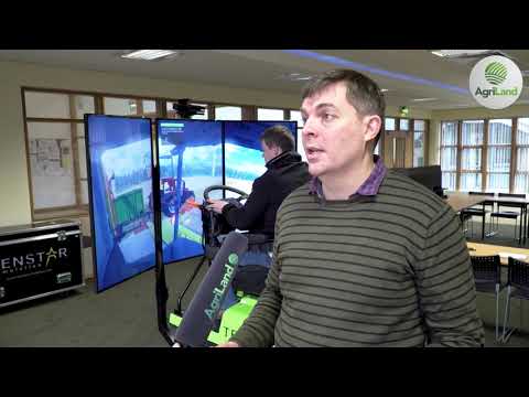 Learning how to drive tractors on a farming simulator in Kildalton