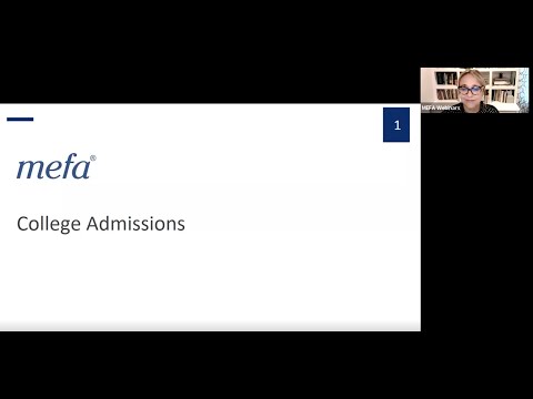 The MEFA Institute<sup>™</sup>: College Admissions Overview