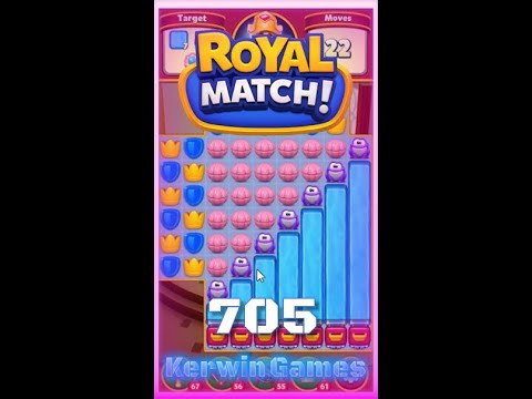 Royal Match Level 705 - Hard Level - No Boosters