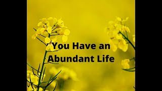 Part 3 (2) You Have An Abundant Life