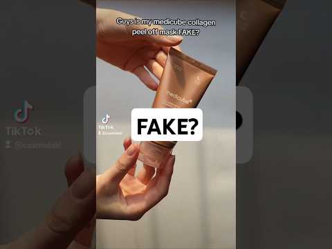 Is my @medicube4772 collagen night wrapping mask fake? 🤨 #medicube #nightmask #peeloffmasks #fyp