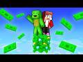 Mikey And JJ Survive On MONEY One Block In Minecraft Maizen