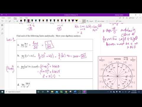 9 Finding Limits Analytically with Algebraic Analysis