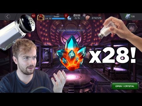 SALT OVERLOAD! - Opening 28 Premium Hero Crystals [Marvel Contest of Champions]