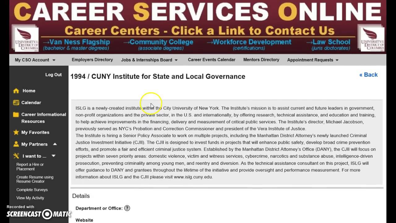 CSO Video: Basic Navigation and Features