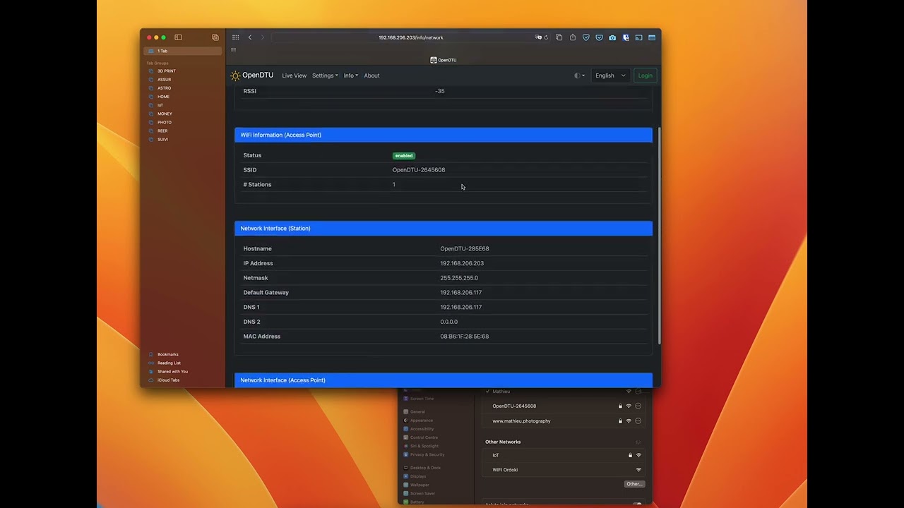 OpenDTU Network Setup