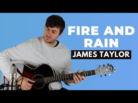 Fire & Rain by James Taylor (Fingerstyle Guitar Lesson) with Tabs