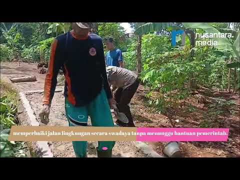 Semangat Gotong Royong Warga Pandeglang Perbaiki Jalan Rusak Secara Swadaya