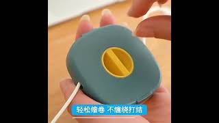 Naviják na usb kábel, navíjač na slúchadlá - biely