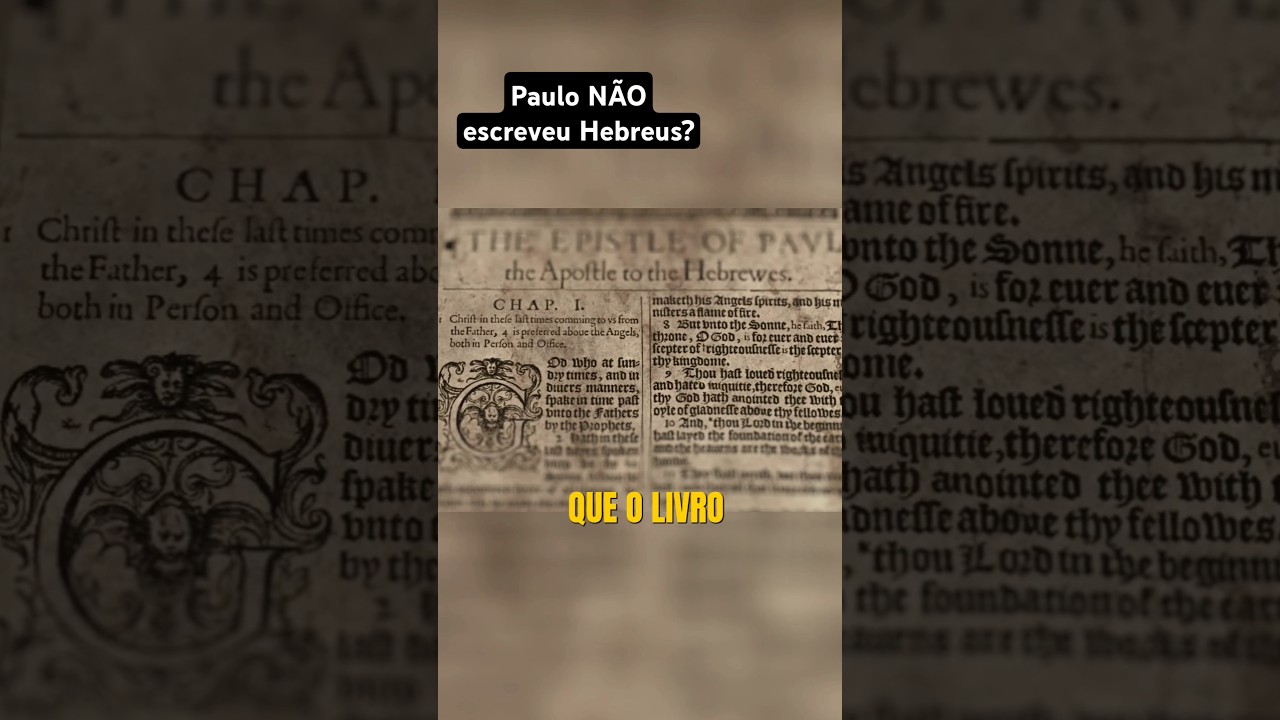 QUEM ESCREVEU O LIVRO DE HEBREUS? E QUEM ESCREVEU O DIDAQUE? #biblia #igreja
