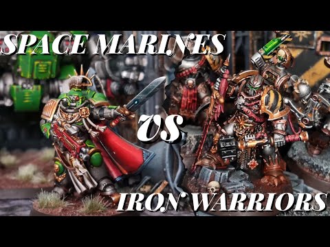 CITY FIGHT! Iron Warriors Vs Space Marines. 2k points Warhammer 40k Battle Report.