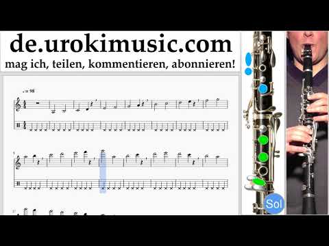 Klarinette Lernen Major Lazer & DJ Snake - Lean On Tabulatur Teil#1 Übungen um-i995