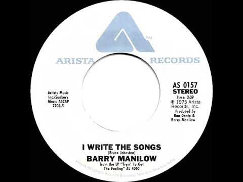 1976 HITS ARCHIVE: I Write The Songs - Barry Manilow (a #1 record--stereo 45)