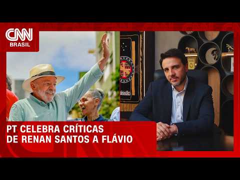 PT entende que críticas de Renan Santos a Flávio “furam a bolha” lulista | CNN 360°