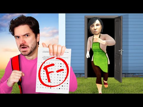 CONSEGUI ESCAPAR DO CASTIGO DA MINHA MÃE FUGINDO PELA PORTA DA FRENTE DA CASA! - Schoolboy Runaway