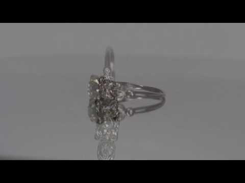 Circa 1900 - Platinum 1.60ct Old Mine Cushion Cut Engagement Ring - VEG#331
