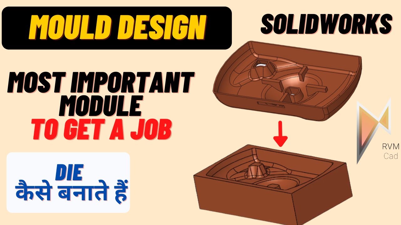 MOULD DESIGN Tutorial in SOLIDWORKS - Most Important Module to GET A JOB in the INDUSTRY | RVM CAD