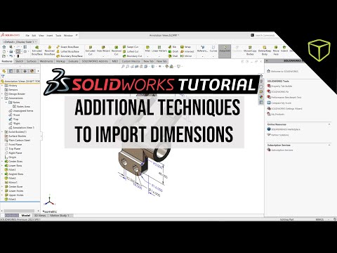 SOLIDWORKS Tutorial - Additional Techniques to Import Dimensions into a Drawing