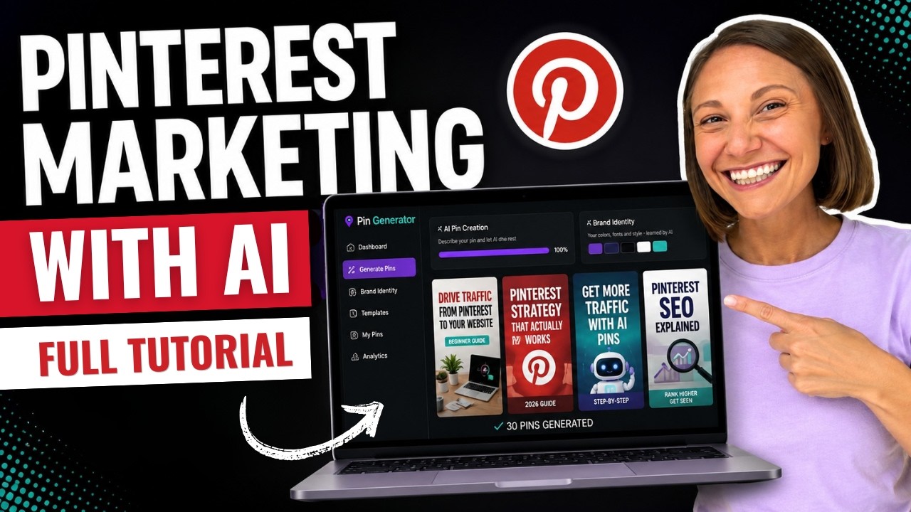 Pinterest Marketing with AI: Pin Generator Tutorial thumbnail