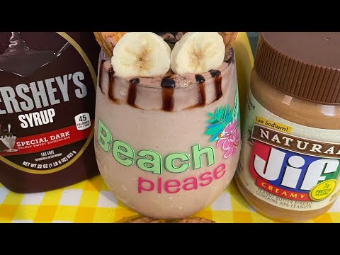 The best Peanut Butter, Banana, Chocolate Milkshake Recipe