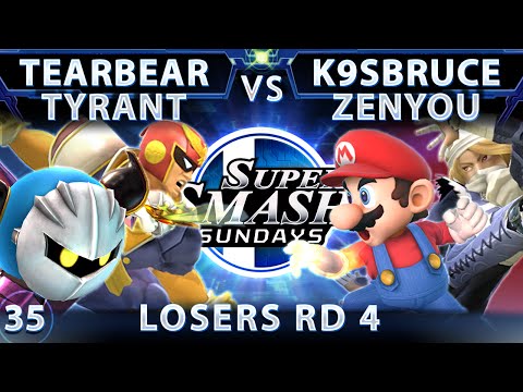 SSS 35 - TearBear & Tyrant (Blue) Vs. K9sbruce & Zenyou (Red) SSB4 Losers Round 4 - Sm4sh Wii U