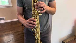 Video thumbnail for Yamaha YSS-62R Soprano Saxophone Demo, www.dcsax.com by DC Sax