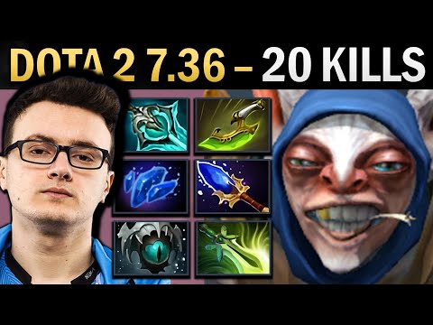 Meepo Gameplay Miracle with 20 Kills and Disperser - Dota 2 7.36