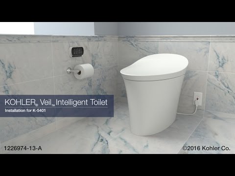 Installation veil intelligent toilet