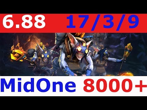 Dota 2 meepo Fnatic MidOne 8000+ MMR KDA - 17/3/9