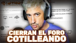 Cierran FORO COTILLEANDO por DIFAMACIONES.