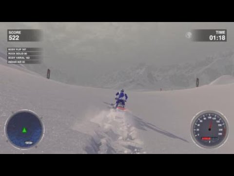 Snow Moto Racing Freedom - 4 Complex Tricks In One Jump (Air Show)
