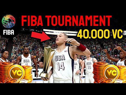 NBA 2K26 - FASTEST WAY TO COMPLETE FIBA TOURNAMENT & EARN 40,000 VC!
