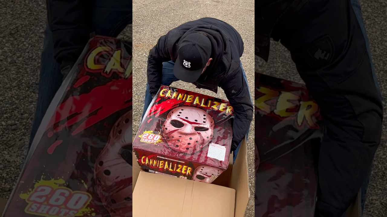 260s HUGE RIPPER OF A FIREWORK CAKE “ The Cannibalizer “ #Shorts #Fireworks