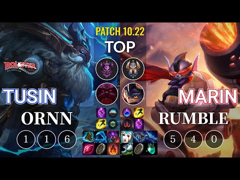 KT TusiN Ornn vs MaRin Rumble Top - KR Patch 10.22