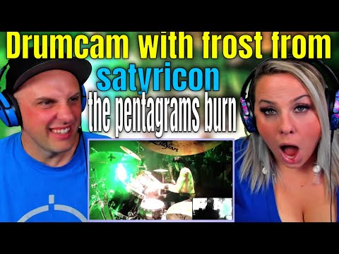 Reaction To Drumcam with frost from satyricon the pentagrams burn | THE WOLF HUNTERZ REACTIONS