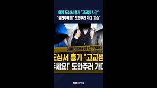 야밤 도심서 흉기 고교생 사망..살려주세요! 도와주러 가다 '피습'  / SBS / #shorts