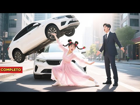 ¡La linda hadita bajó a la tierra con gran fuerza y ​​levantó el auto con una mano!