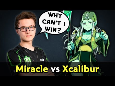 Miracle vs Xcalibur mid — 9000 MMR vs 8000 MMR