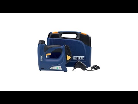 Rapid BTX140 Li-Ion Cordless Staple Gun kit, for packaging, for staples and brads, Adjustable Power control, Safety nose, Dual magazine, staple Rapid 140/6-14mm, brads Rapid 8/15mm 5001387
