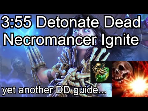 3:55 Detonate Dead Necromancer(ignite) A10 Kitava deathless lvling run for 3.18 leaguestart