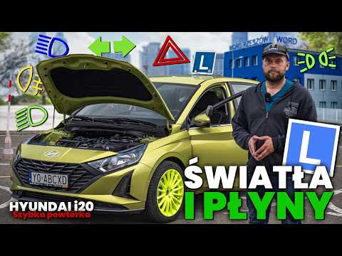 LIGHTS AND FLUIDS in HYUNDAI i20 - QUICK REVIEW BEFORE THE CAT. B DRIVING LICENSE TEST - WORD TASK