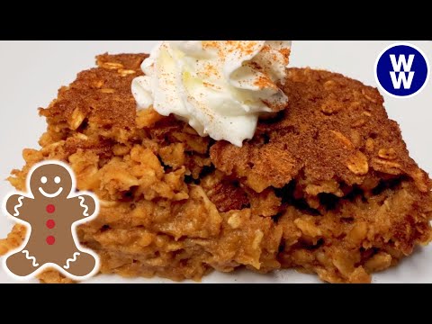 EASY Gingerbread Baked Oatmeal🎄⛄🎅 Perfect Holiday WW Breakfast🎁❄️🤶Weight Watchers Breakfast Recipe!